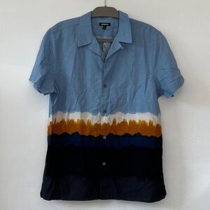 Express Mens Short Sleeve Button Down